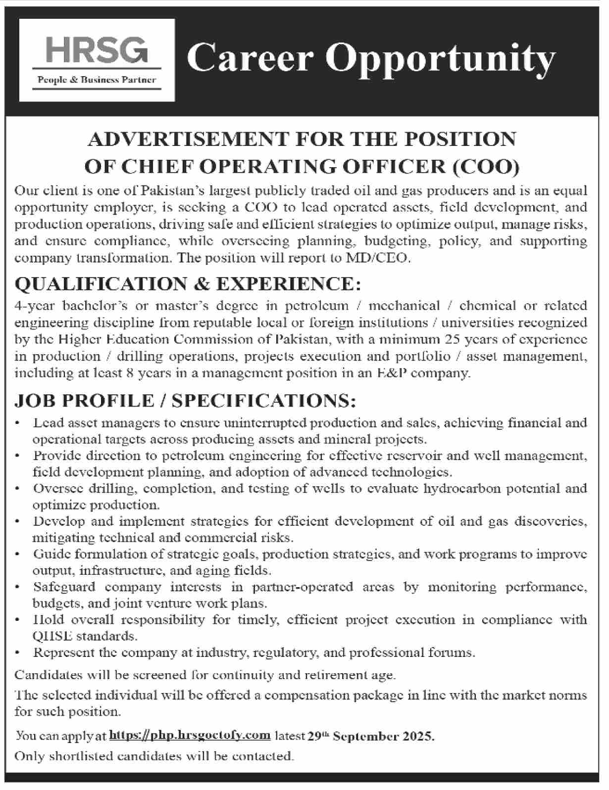 Jobs in HRSG